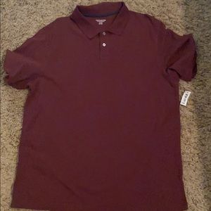 Burgundy polo shirt
